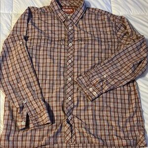 Simms men’s plaid fishing shirt. Size XL. Like new condition